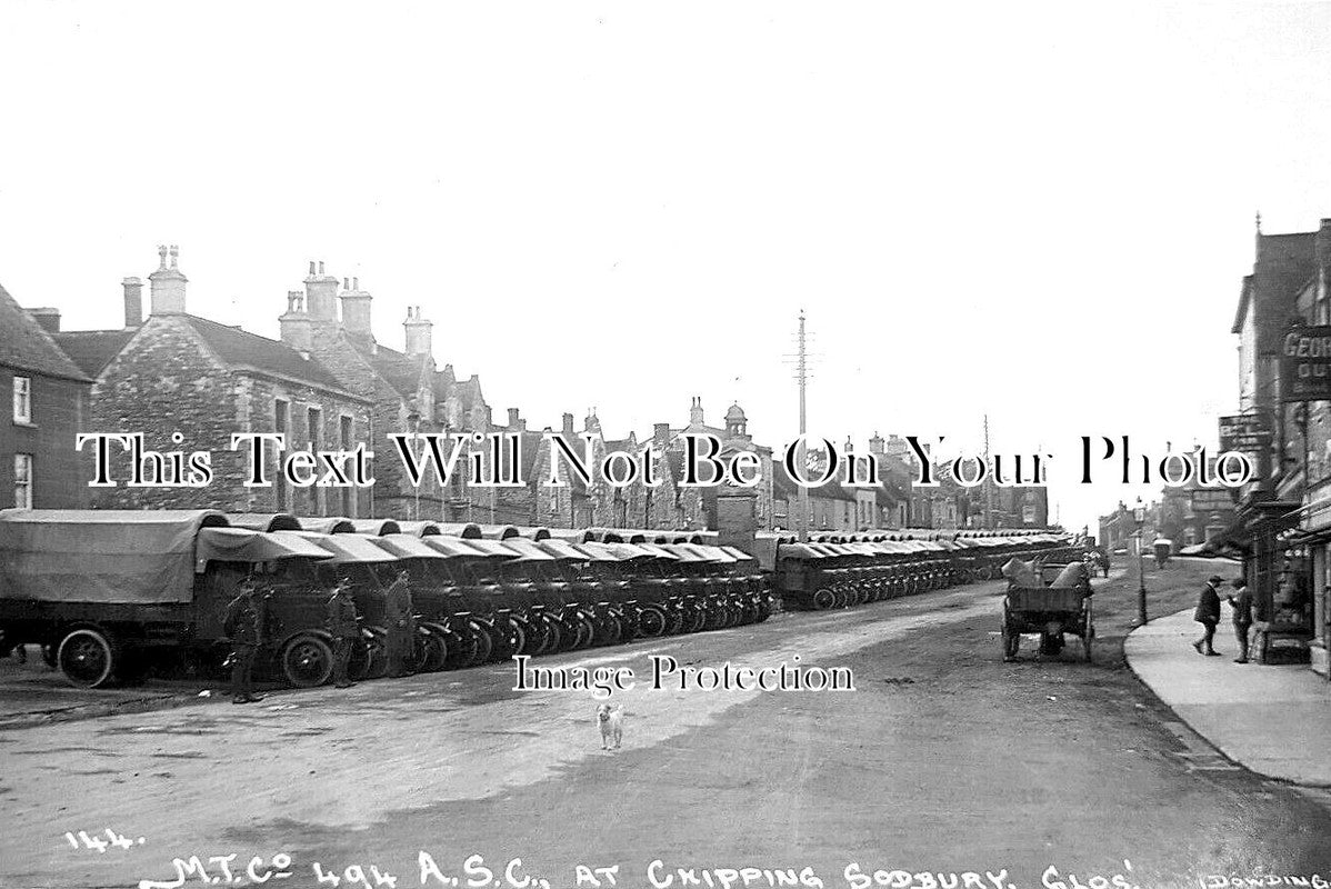 GL 1646 - ASC Military Lorrys, Chipping Sodbury, Gloucestershire WW1