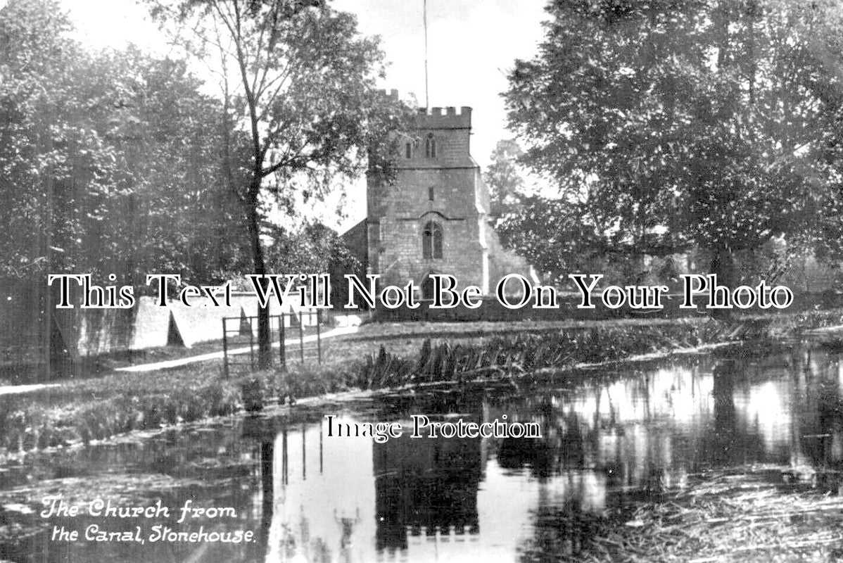 GL 1730 - The Church From The Canal, Stonehouse, Gloucestershire