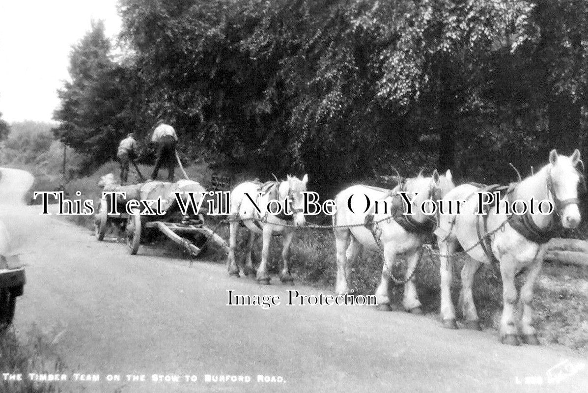 GL 1735 - Timber Team On The Stow To Burford Road, Gloucestershire c1936