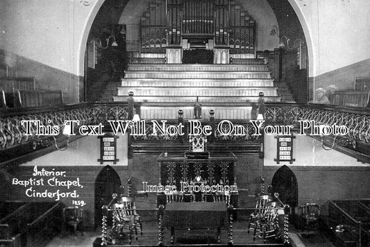 GL 1886 - Interior Of Cinderford Baptist Chapel, Gloucestershire c1919