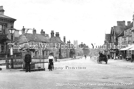 GL 2024 - The Plain & Castle Street, Thornbury, Gloucestershire c1931