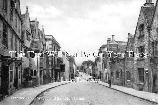 GL 2039 - Long Street & Hampton Street, Tetbury, Gloucestershire c1940