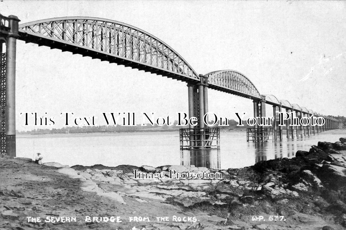 GL 210 - Severn Bridge From The Rocks, Gloucestershire