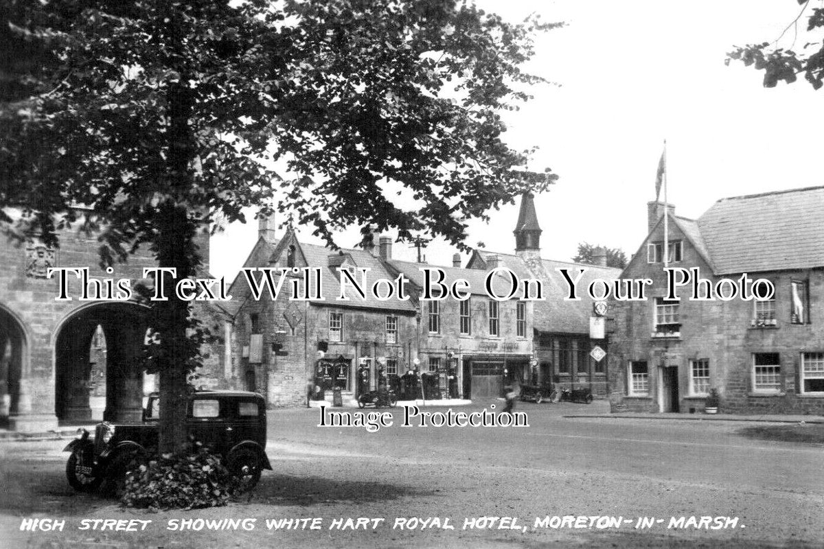 GL 2146 - High Street & White Hart Royal Hotel, Moreton In Marsh c1950
