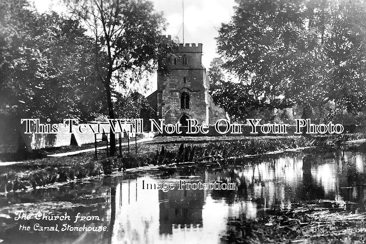 GL 2402 - The Church From The Canal, Stonehouse, Gloucestershire