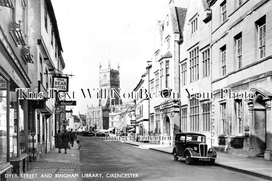 GL 2414 - Dyer Street & Bingham Library, Cirencester, Gloucestershire