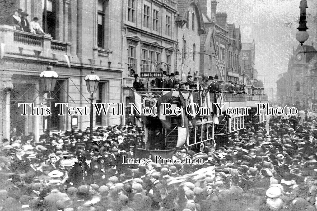 GL 2446 - Gloucester Tramways Opening, Tram Car, Gloucestershire 1904