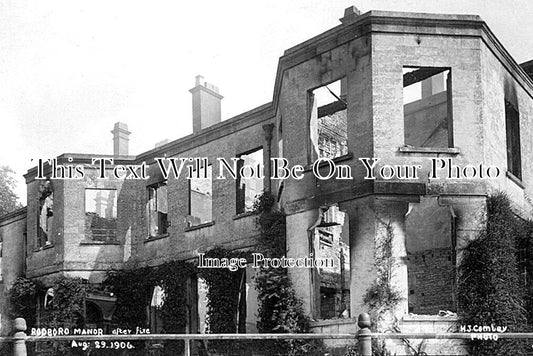 GL 2568 - Rodborough Manor Fire, Stroud, Gloucestershire 1906