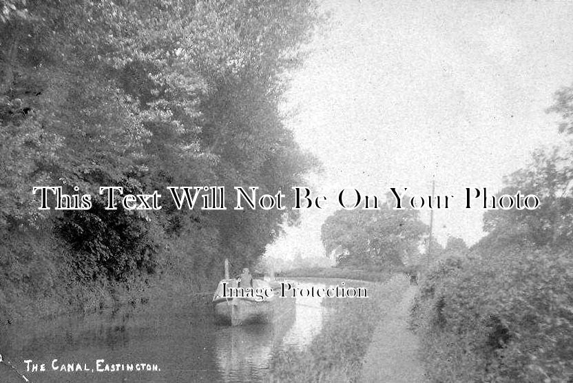 GL 319 - Barge On Canal At Eastington, Gloucestershire c1908