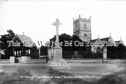 GL 384 - Church & War Memorial, Charlton Kings, Cheltenham, Gloucestershire