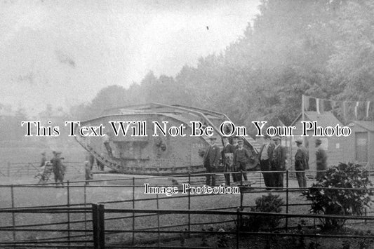 GL 439 - WW1 Tank In The Park, Gloucester, Gloucestershire c1919