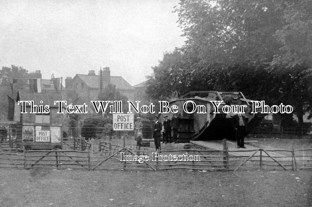 GL 440 - WW1 Tank In The Park, Gloucester, Gloucestershire c1919