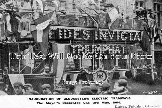 GL 446 - Inauguration Of Gloucester Electric Tramways, Gloucestershire c1904