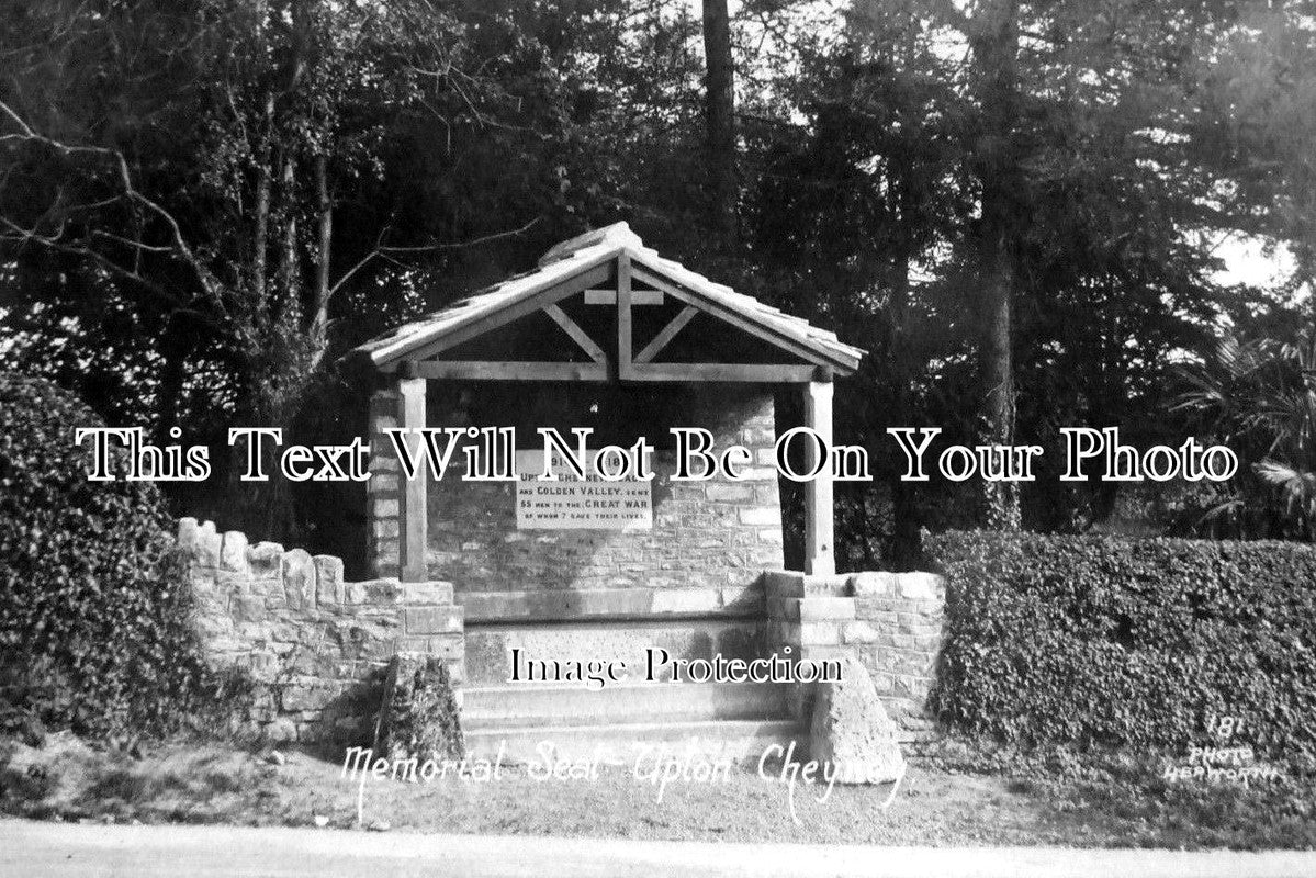 GL 514 - War Memorial Seat, Upton Cheyney, Gloucestershire c1925