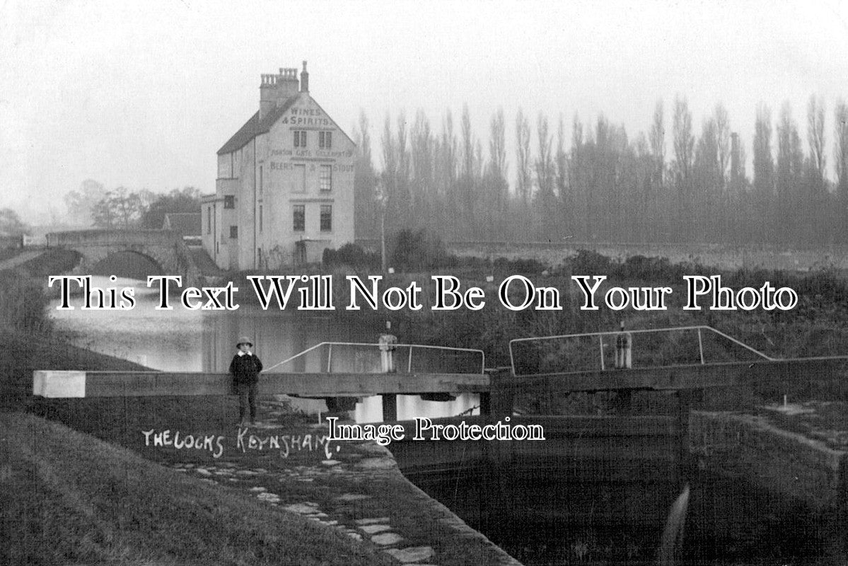 GL 543 - The Canal Locks & Lock Keep Inn, Keynsham, Gloucestershire c1920