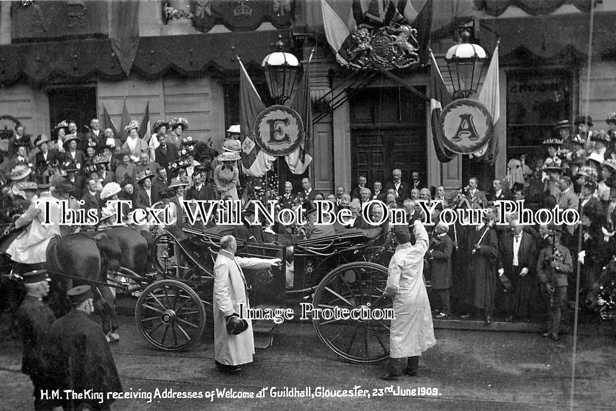 GL 572 - King Edward VII Visit Guildhall, Gloucestershire c1909