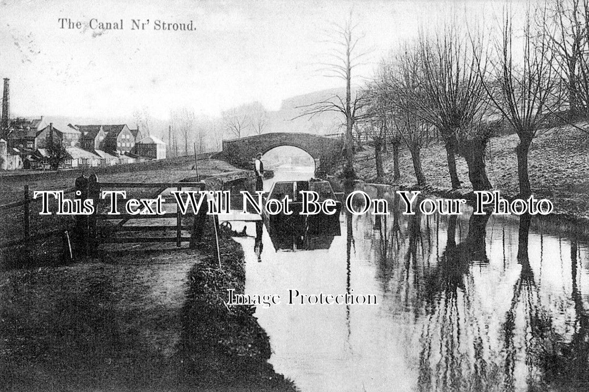 GL 598 - The Canal Near Stroud, Cainscross, Dudbridge, Gloucestershire c1912