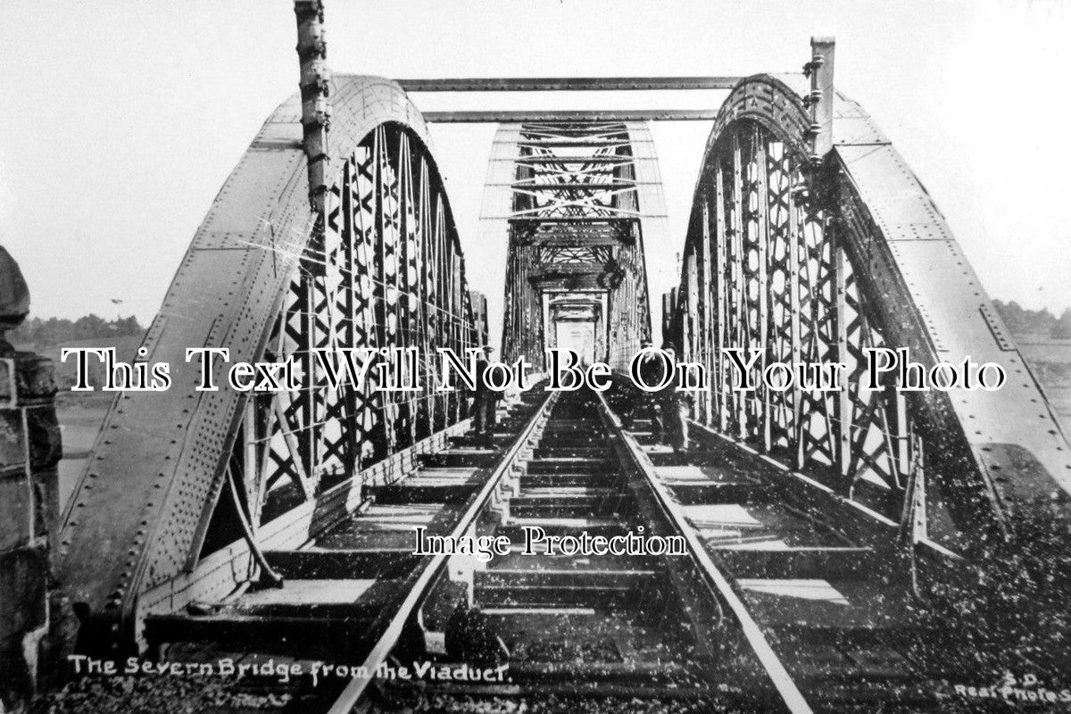 GL 67 - The Severn Railway Bridge From The Viaduct, Gloucestershire