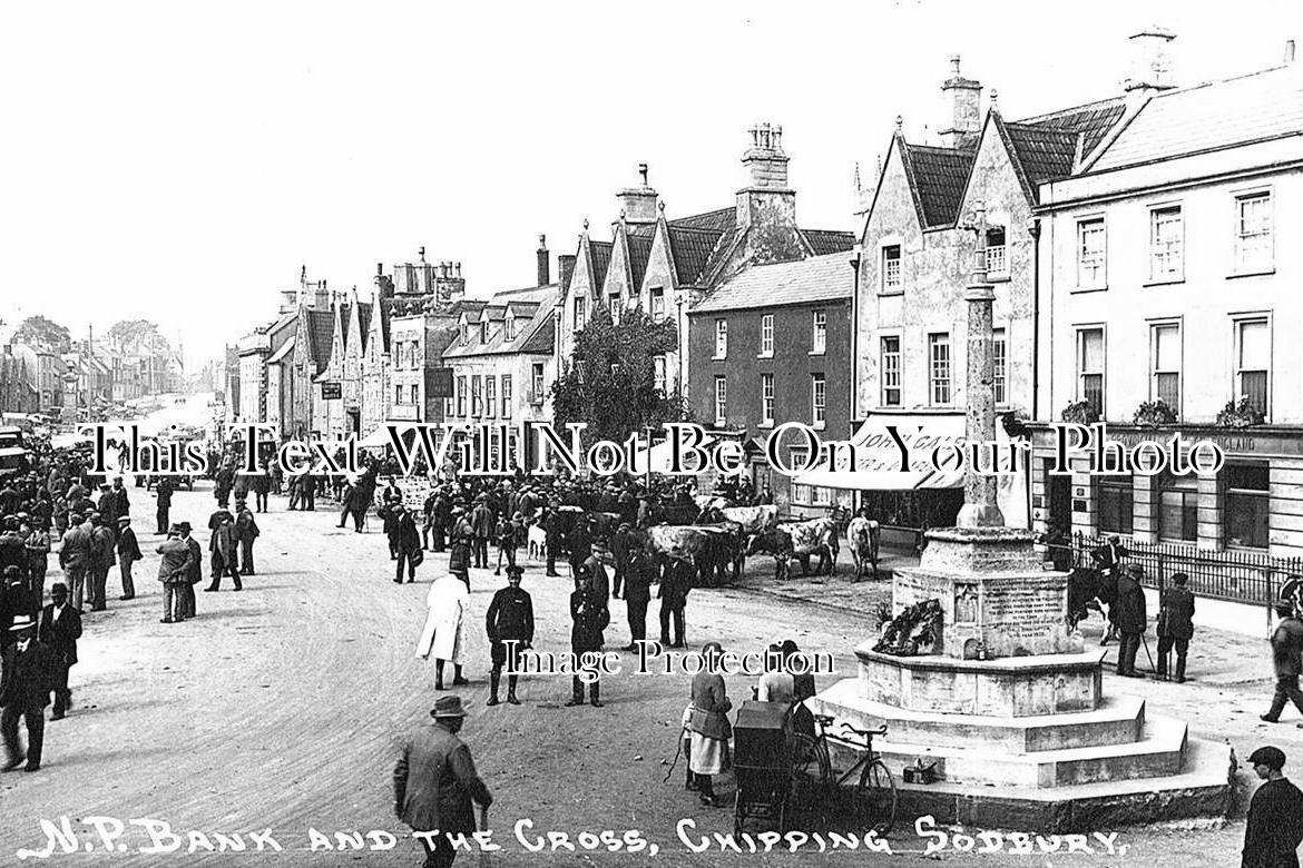 GL 768 - Bank & The Cross, Chipping Sodbury, Gloucestershire c1919