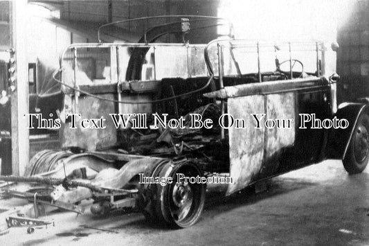 HA 1015 - Aldershot & District Traction Co Ltd, Burned Out Dennis, Hampshire