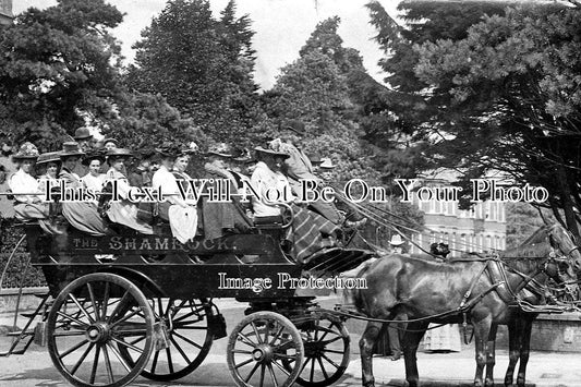 HA 110 - Horse Drawn Charabanc, The Shamrock, Bournemouth, Hampshire c1908