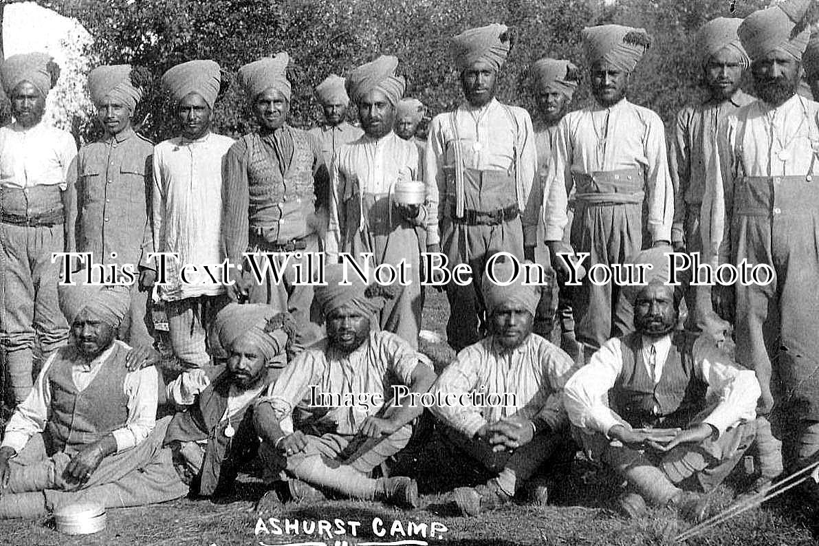 HA 112 - WW1 Wounded Indian Soldiers At Ashurst Military Hospital Camp, Hampshire c1916