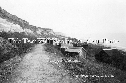 HA 1120 - Cliff Walk, Barton On Sea, Hampshire c1929