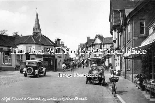 HA 1183 - High Street & Church, Lyndhurst, Hampshire