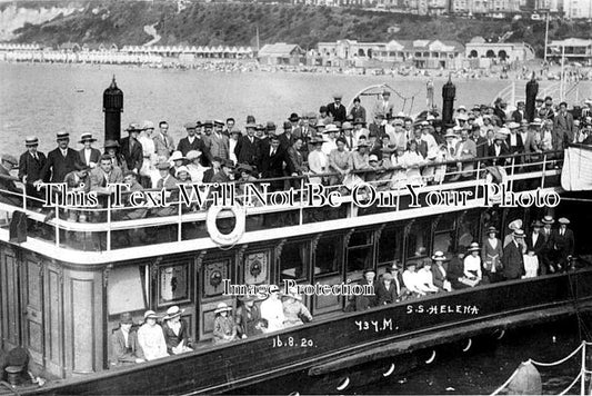 HA 1199 - Steamer SS Helena, Bournemouth, Hampshire 1920