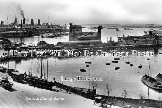 HA 1245 - General View Of Docks, Southampton, Hampshire