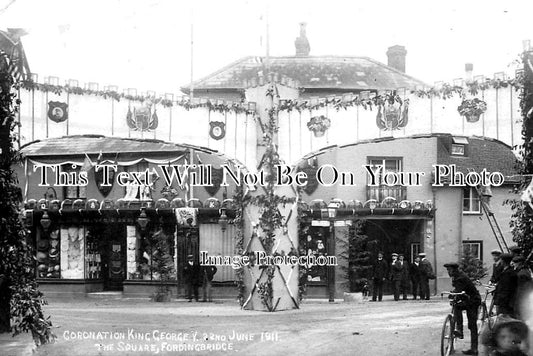 HA 1342 - The Square, Coronation Of George V, Fordingbridge, Hampshire 1911