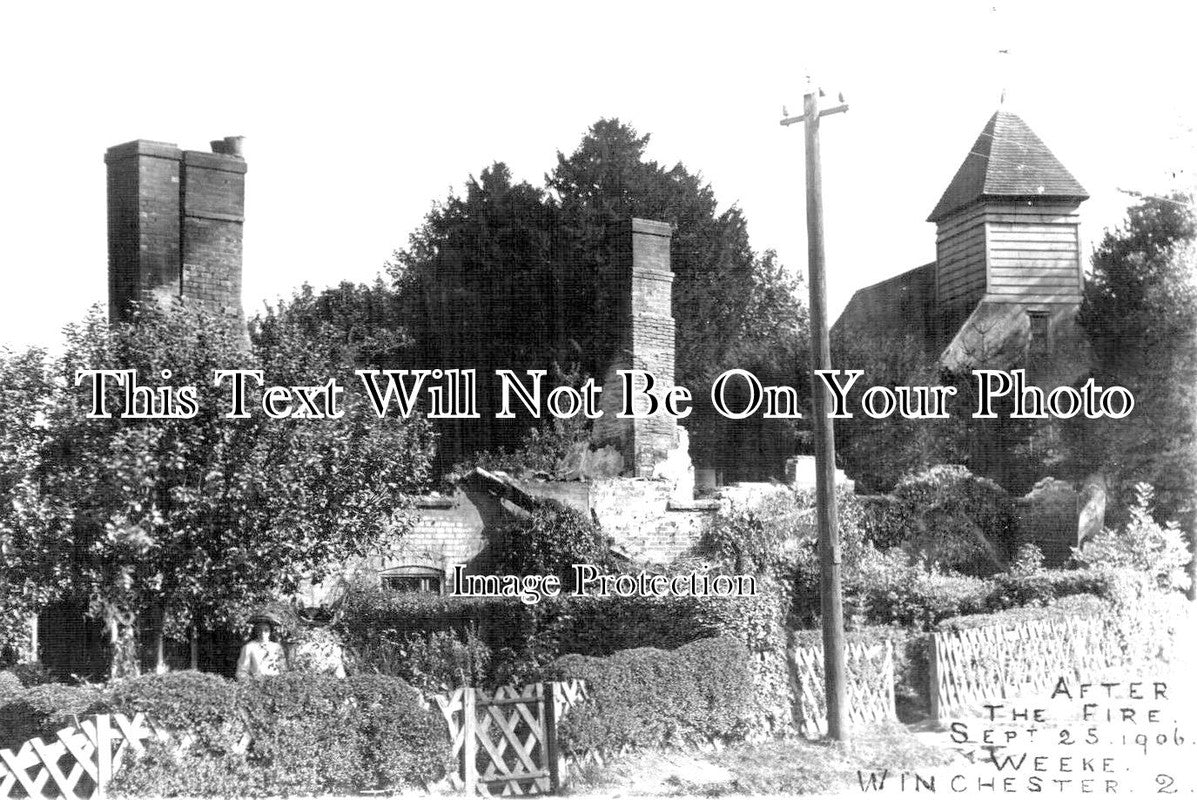 HA 1348 - After The Fire, Weeke, Winchester, Hampshire 1906