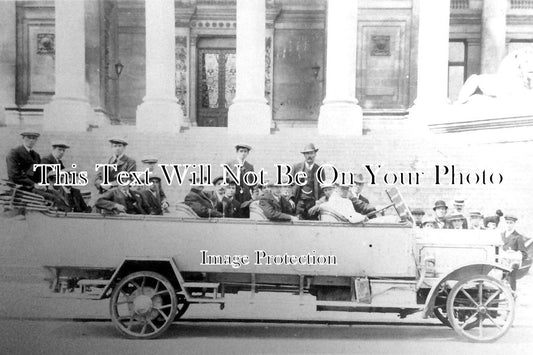 HA 1369 - Charabanc Outside Portsmouth Town Hall, Hampshire c1914