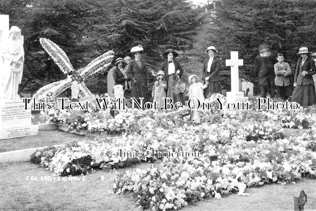 HA 1382 - Grave Of Col Cody Aviator, Aldershot, Hampshire c1913