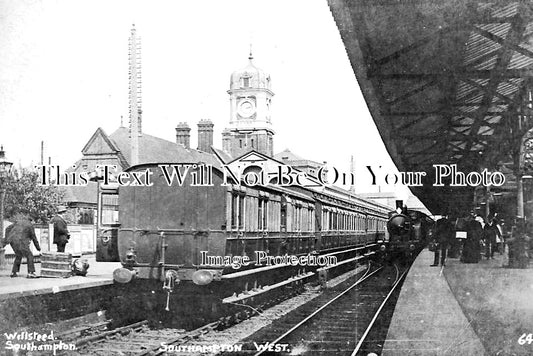 HA 1613 - Southampton West Railway Station, Hampshire c1908