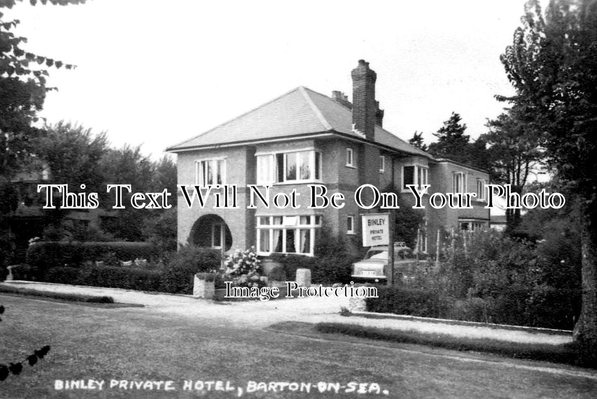 HA 1628 - The Binley Private Hotel, Barton On Sea, Hampshire