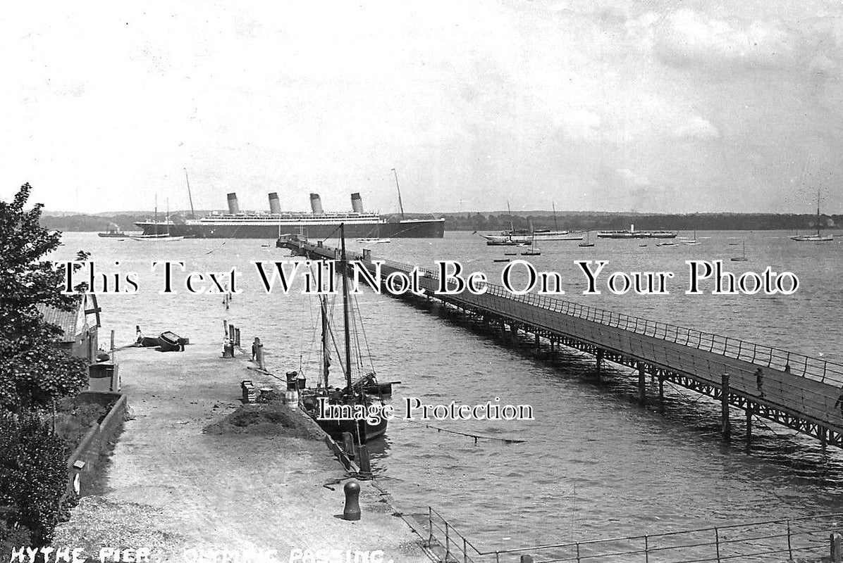 HA 1642 - White Star Liner Olympic Passing Hythe Pier, Southampton, Hampshire