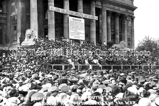 HA 1712 - War Anniversary Resolve To Continue The War, Portsmouth, Hampshire 1915