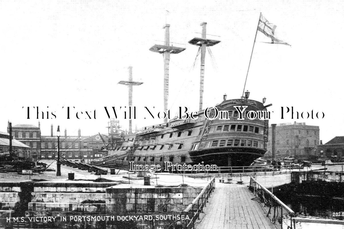 HA 1766 - HMS Victory In Portsmouth Dockyard, Southsea, Hampshire c1928