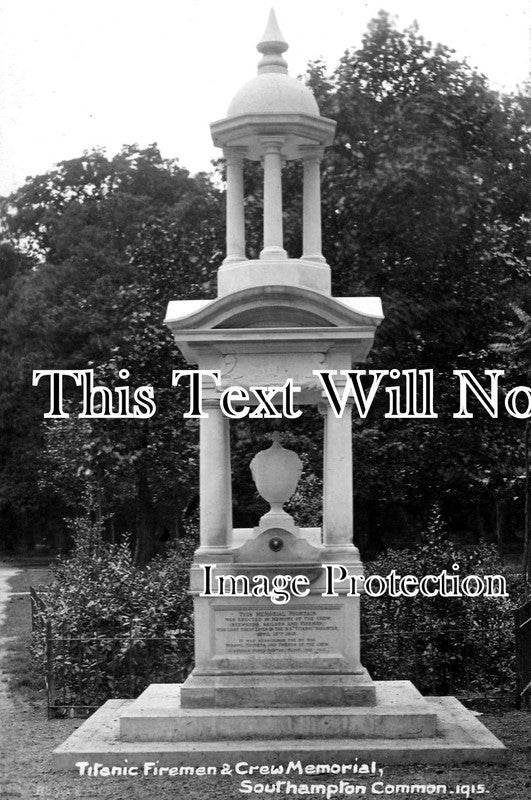 HA 1926 - Titanic Firemen & Crew Memorial, Southampton, Hampshire 1915