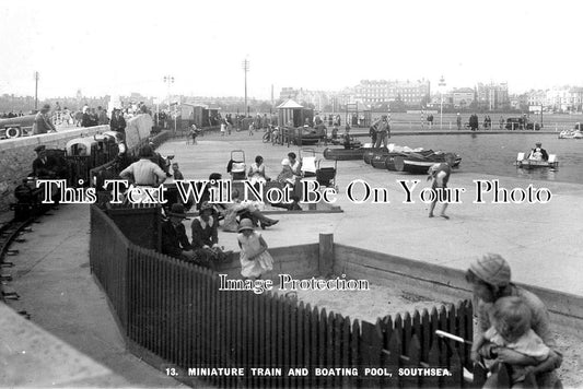 HA 2130 - Miniature Train & Boating Pool, Southsea, Hampshire c1924