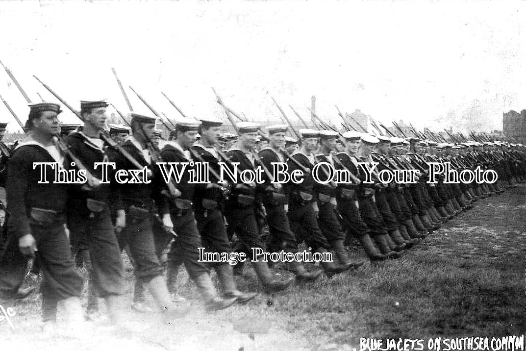 HA 2332 - Blue Jackets On Southsea Common, Hampshire c1907
