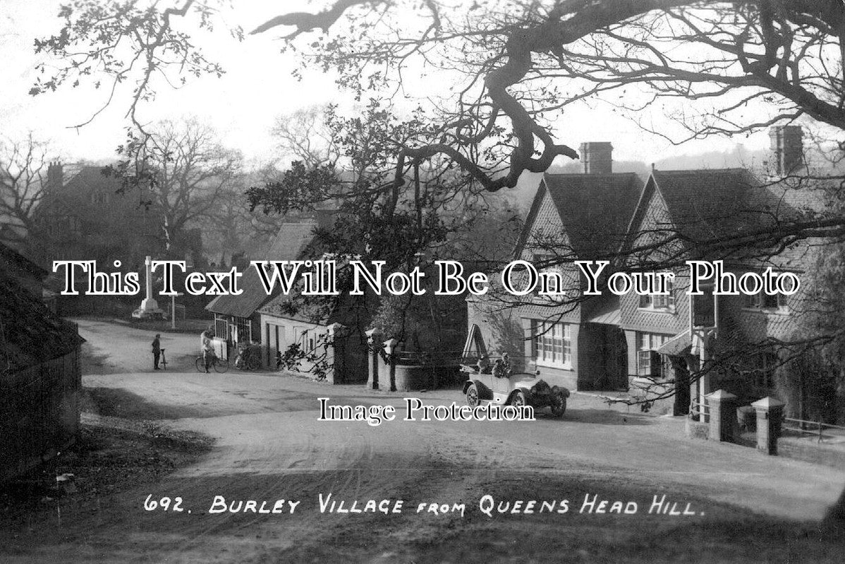 HA 2341 - Burley Village From Queens Head Hill, Hampshire
