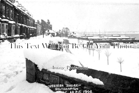 HA 2483 - Southampton Western Shore, Snow Fall, Hampshire 1908