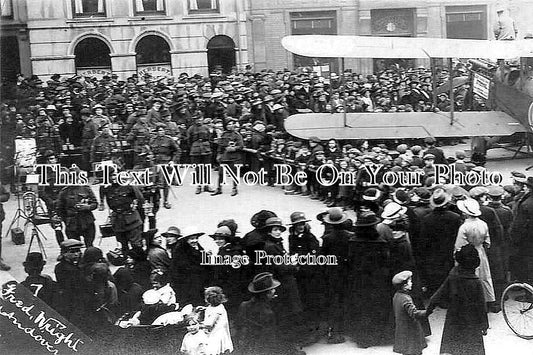 HA 2538 - Raf Bi-Plane In Square, Andover, Hampshire WW1