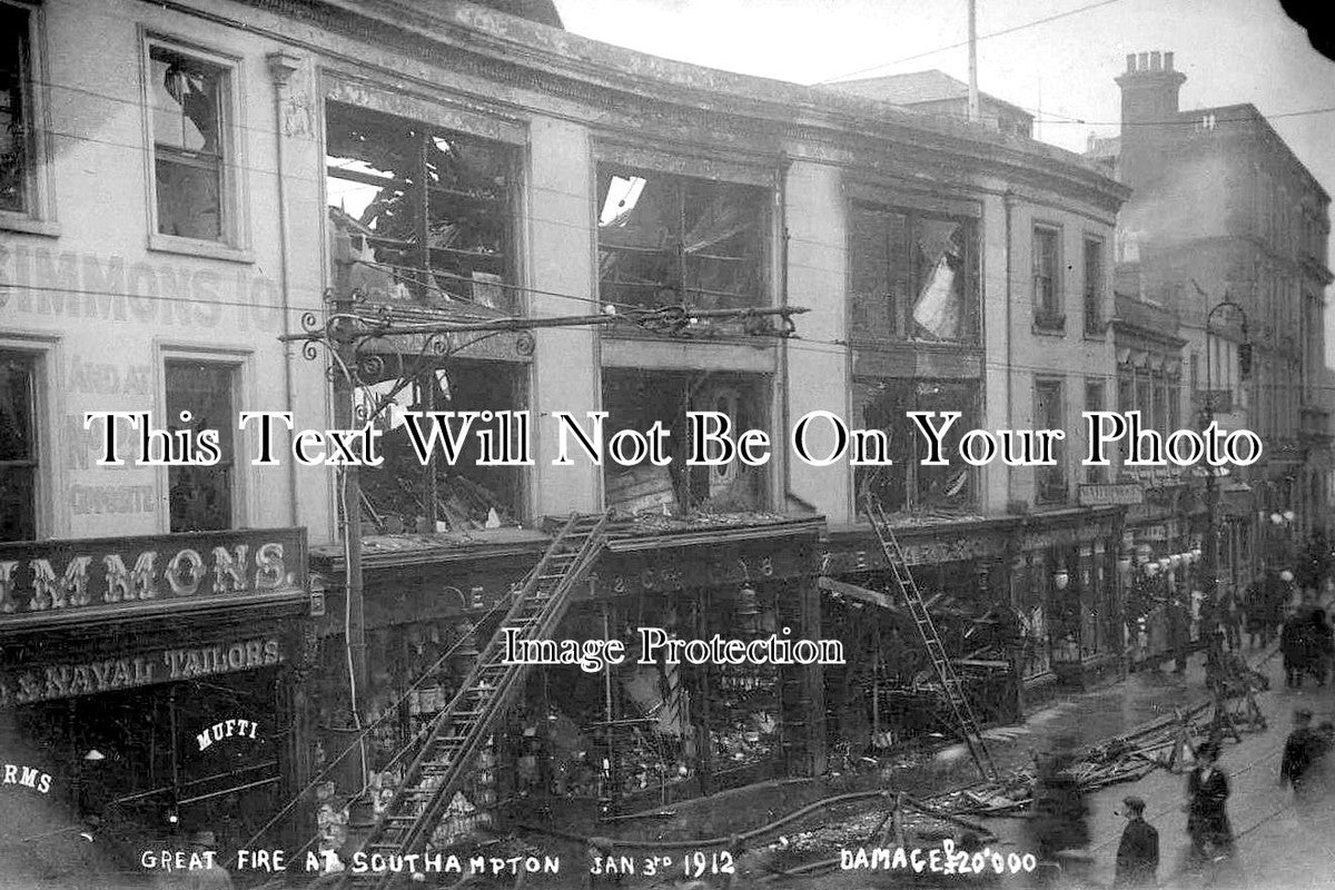 HA 2541 - The Great Fire, Southampton, Hampshire 1912