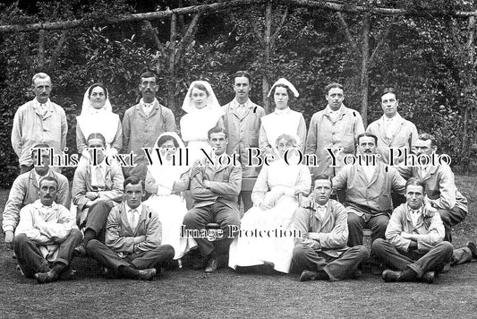 HA 2665 - Staff & Patients, Section Hospital, Uplands, Winchester, Hampshire 1915