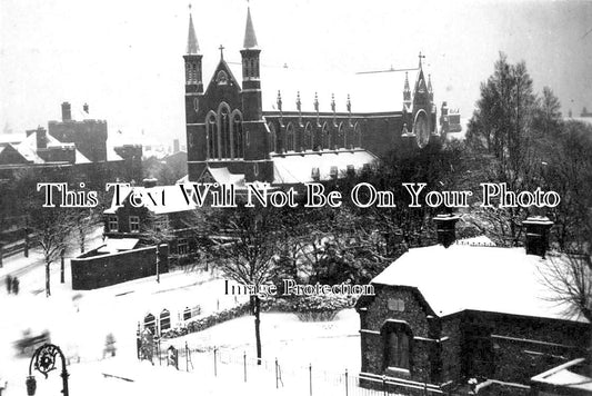 HA 2708 - Portsmouth Cathedral Snow Scene, Hampshire