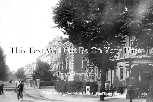 HA 2759 - Free Library, London Road, Southampton, Hampshire c1910