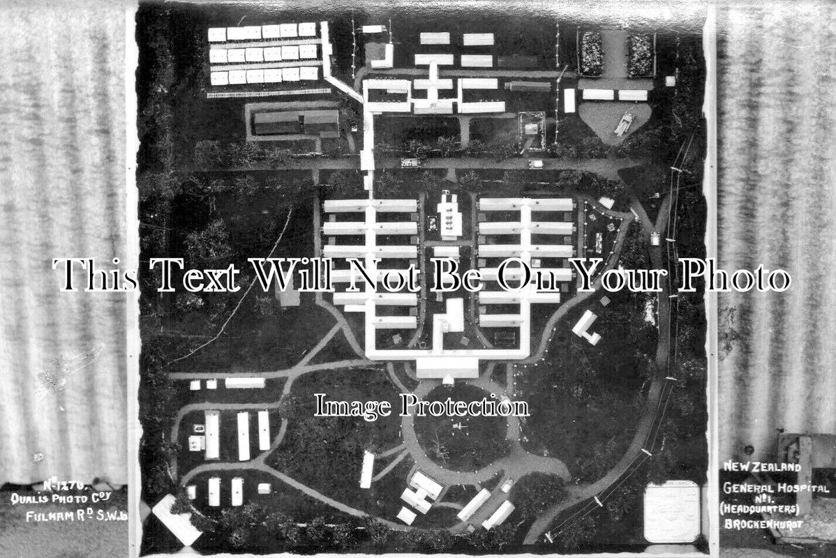 HA 2861 - Site Map, New Zealand General Hospital, Brockenhurst WW1